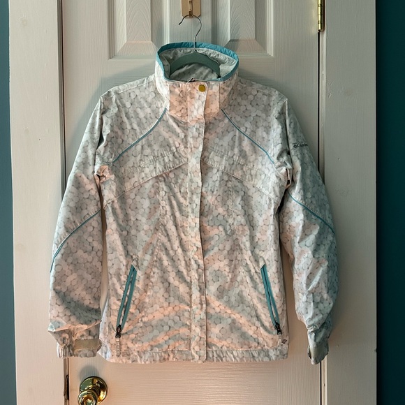 Columbia Other - Columbia Girl’s Gray and Teal Patterned Ski Jacket 14/16